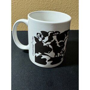 Vintage Wonder Mug Linyi Silver Spoon Ceramic Mug With Cow Design